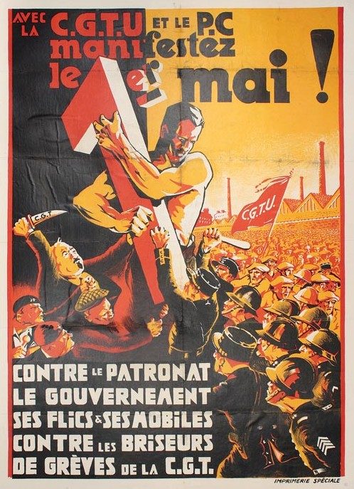 1932 — ملصق الحزب الشيوعي الفرنسي و الكنفدرالية العامة للعمل الوحدوي