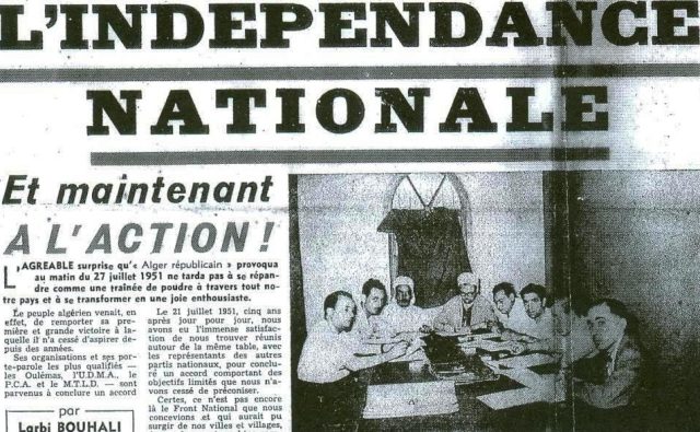 Front Algérien pour la Défense et le Respect des Libertés (FADRL). Paul Caballero troisième à droite.