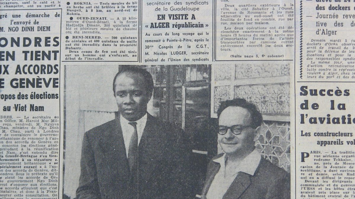 1955 — هنري علّاق يستقبل في مقر "الجزائر جمهورية"